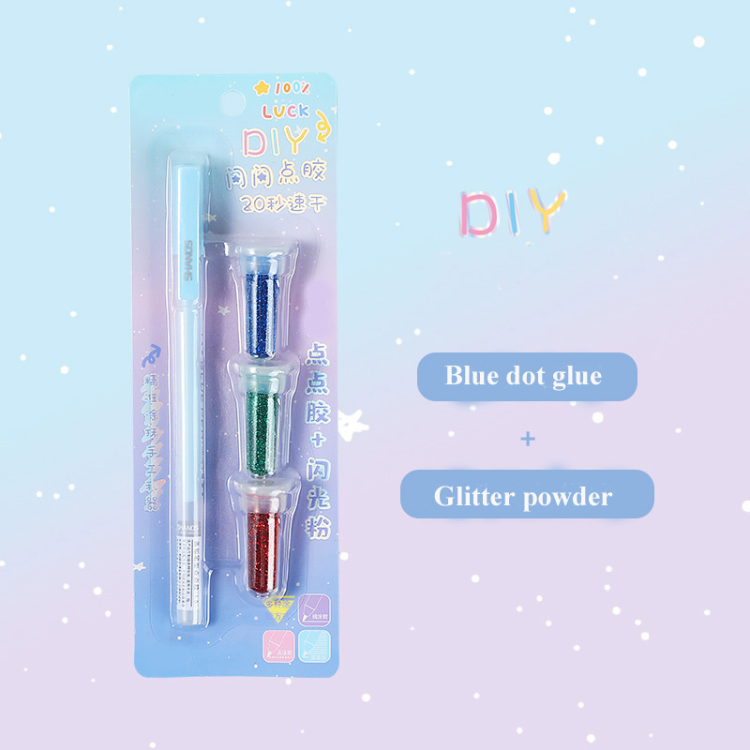 Glow Quick Drying Glue Pen Shape Solid Glue Stick 1 Pc Pen Glue With 3  Boxes Of Glitter Powder High Adhesive For Diy Painting - Explore China  Wholesale Liquid Glue In Shape