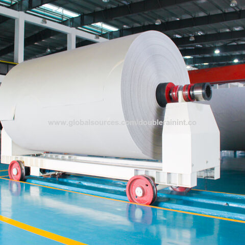 Single Side Kaolinite Coated Cardboard Sheets , Food Grade Whiteboard Paper  Roll