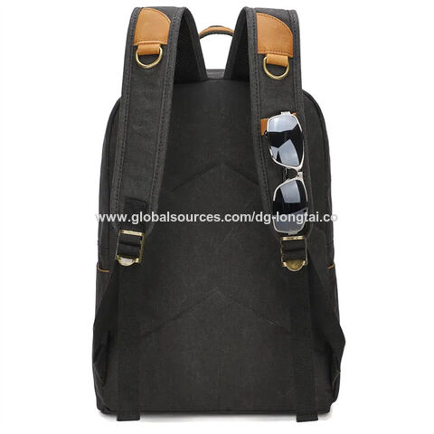 Mens Backpack Plaid Pu Business Office Backpack Student Schoolbag