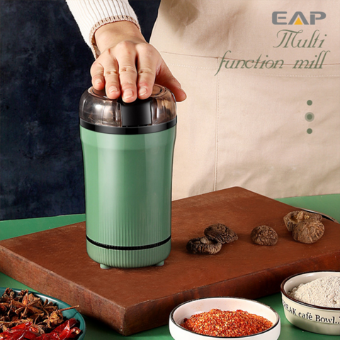 Moedor de café portátil com controle de botão de um toque, o mais novo moedor de café elétrico, moedor de grãos de café
