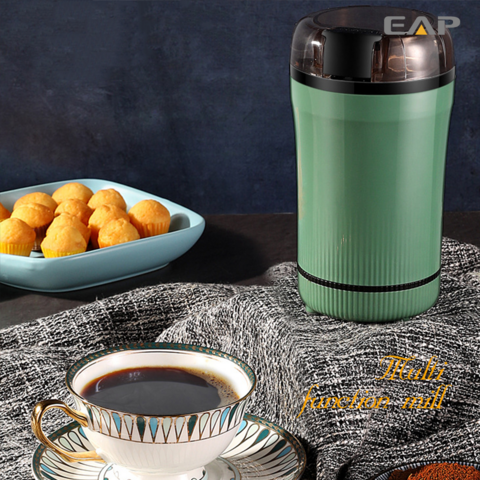 Moedor de café portátil com controle de botão de um toque, o mais novo moedor de café elétrico, moedor de grãos de café