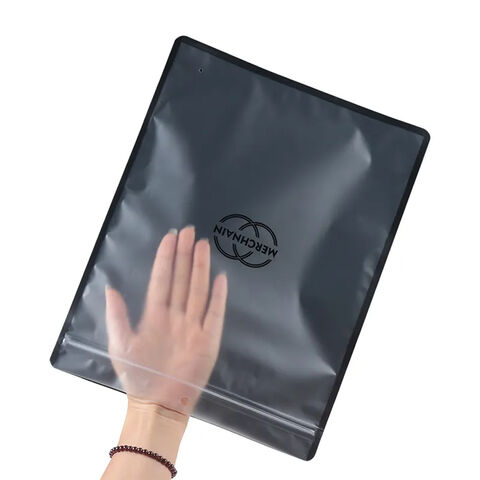 Buy Wholesale China Matte Black Frosted Plastic Ziplock Bag, Resealable For  Clothing Packaging, With Custon Logo & Plastic Bag at USD 0.35