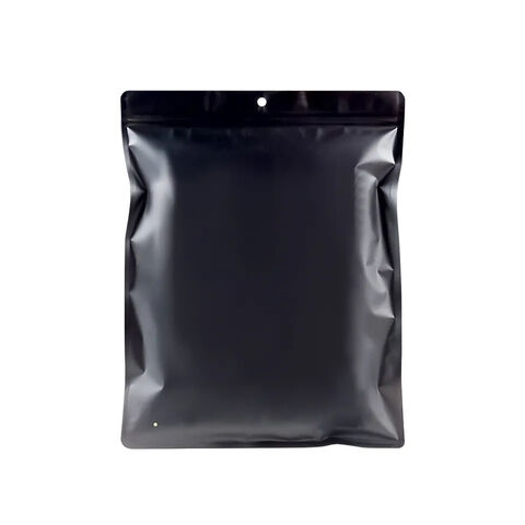 Buy Wholesale China Matte Black Frosted Plastic Ziplock Bag, Resealable For  Clothing Packaging, With Custon Logo & Plastic Bag at USD 0.35