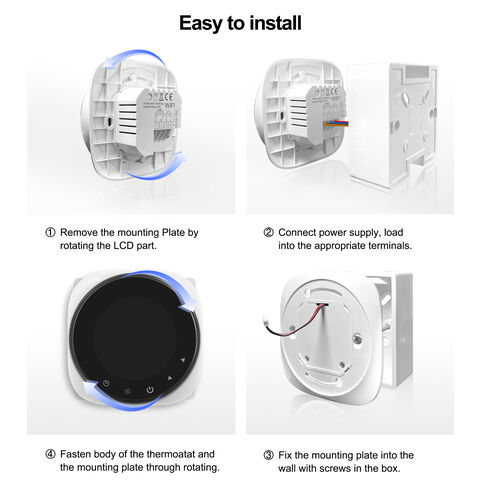 Compre Wifi Termostato Inteligente Caldera De Gas Termostato De Calefacción  Semanal Programable Controlador De Temperatura De Contacto Seco y Tuya Wifi  de China por 18 USD