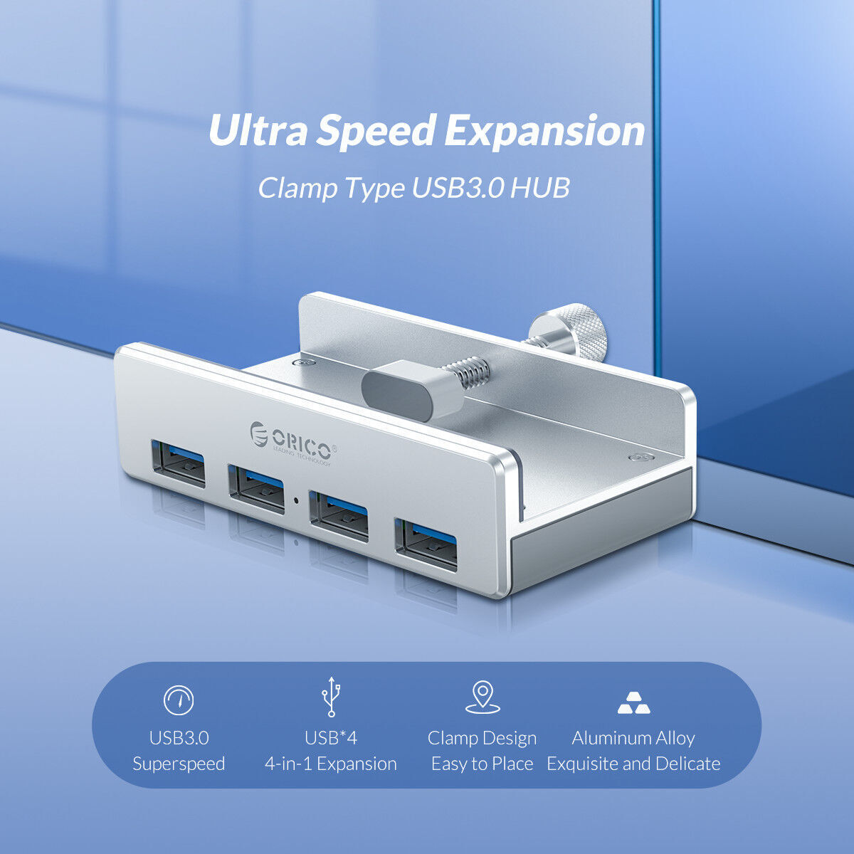 Buy Wholesale China Custom Manufacturing Usb 3.0 Clamp Hub, Aluminum 4 ...