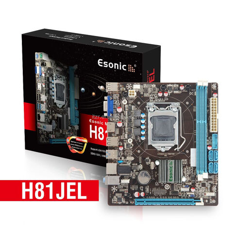 Carte mère Esonic H81 pour PC avec M.2 LGA1150, carte mère mATX de bureau pour CPU de 4e génération, vente en gros directe d'usine