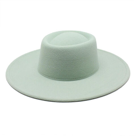 Cheap Hat Soft Fedora Hats for Women 9.5cm Wide Brim Dress Men Cap