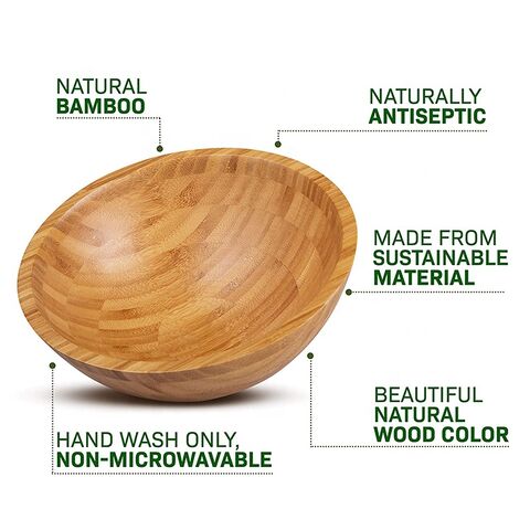 Reusable Bamboo Powder Nontoxic Large Size PLA Salad Bowl - China Salad Bowl  and Wooden Salad Bowl price