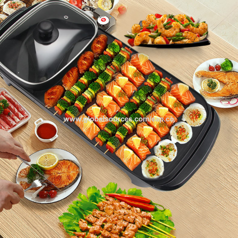 Buy Wholesale China Eap Electric Grill Hot Pot 2 In 1,multifunctional Smokeless  Grill Indoor Teppanyaki Grill/shabu & Electric Grill And Hot Pot at USD 5