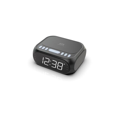 Reloj despertador Digital DAB FM, Radio, puerto de carga USB Dual, pantalla  LCD, retroiluminación, volumen de alarma ajustable - AliExpress