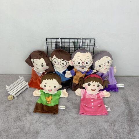 Marionnette à main en peluche douce, jeu de rôle mère-père, jouet pour  grands-parents, marionnettes à doigt, jeu de rôle