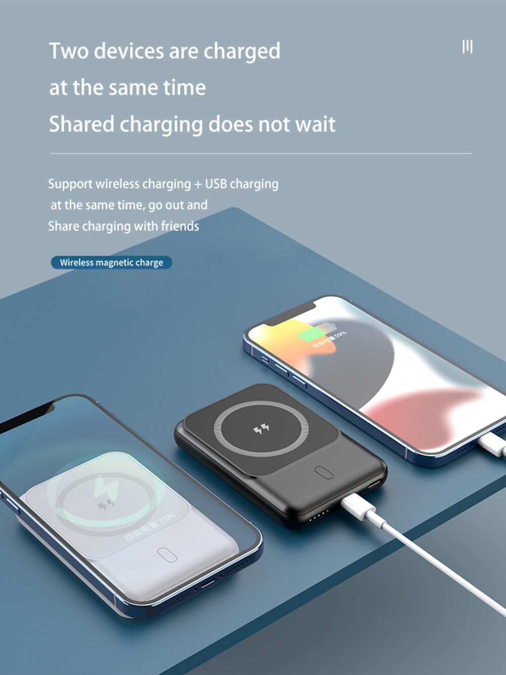 PowerBank Magnetico 5000mAh - Wireless Mag-Safe, PD 20W, Per IPhone - Foto 10