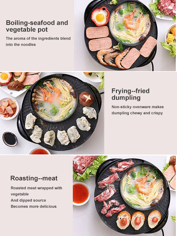 Buy Wholesale China Eap Multifunctional Electric Griddle Skillet Nonstick  Baking Maker With Interchangeable Plate & Electric Grill And Hot Pot at USD  5
