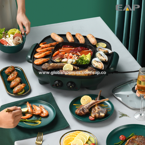 Smokeless Indoor Grill, 1200W Electric Grill Non-Stick Cooking Removable  Plate