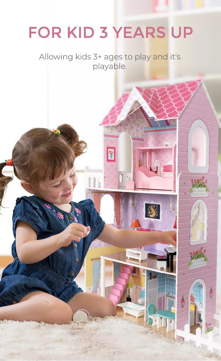 Bulk Buy China Wholesale Pink Flower Girls Play Doll House Game Toy  Children Diy Wooden Dollhouse For Kids 3+ $52 from Ningbo Sailing Import &  Export Co., Limited | Globalsources.com