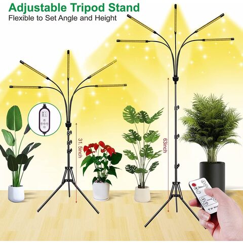 LED Grow Lights Full Spectrum for Indoor Plants with Adjustable Tripod  Stand