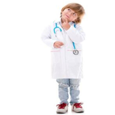 Bata De Laboratorio Para Niños - Bata Blanca De Doctor Con Juguetes De  Estetoscopio - Bata De Veterinario Para Niños, Disfraz De Doctor De  Disfraces D