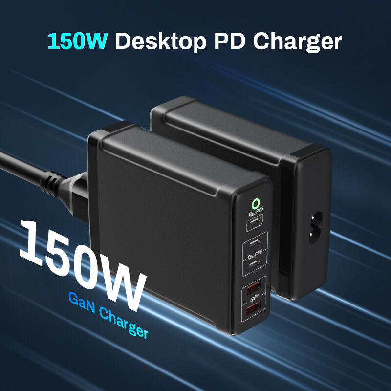 Compre Cargador Total De Carga Rápida De 150w Para Teléfono Móvil 3 Tipo C  2 Usb A y Cargador Múltiple de China por 25 USD