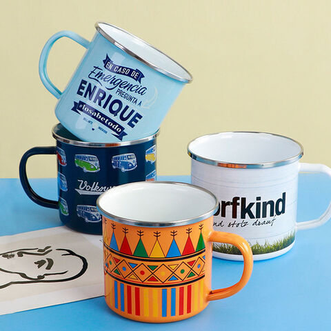 Reusable Coffee Cup Custom White Travel Enamel Mugs Sublimation Blanks -  China Wholesale Enamel Mugs and Ceramic Mug price