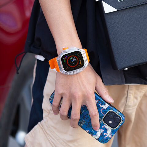 Transparent Case+Band for Samsung Galaxy Watch 6 5 4 40mm 44mm TPU belt  correa