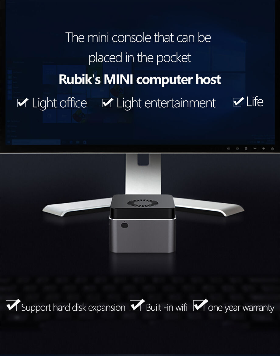 KUYIA Mini PC Powered by J4125 Quad Core Mini Desktop Computer for Home