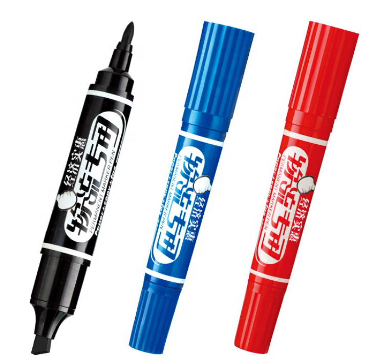 1pc Bulk Logistics Courier Black/blue/red Colour Double Head Round Toe Oil  Permanent Marker Pen The Office Supplies Stationery - Paint Markers -  AliExpress
