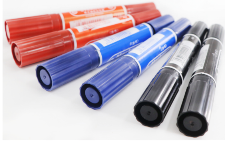 1pc Black/blue/red Colour Big Head Round Head Permanent Marker Bulk  Logistics Courier Can Add Ink The Office Supplies Stationery - Paint Markers  - AliExpress