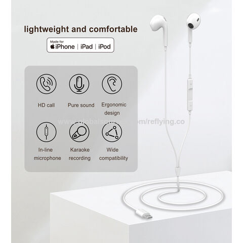 Auriculares Lightning con certificación MFi y diseño de altavoz híbrido para B2B