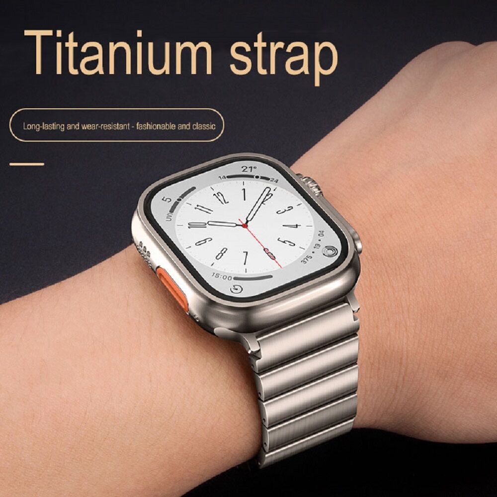 Luxury Titanium Steel Strap For Apple Watch Ultra 49mm Metal iWatch Band  42/44mm