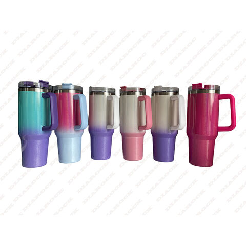 Buy Wholesale China 20 Oz Stainless Steel Vacuum Insulated Rainbow Gradient  Color Cup Stanley Tumbler Straw Yellow Orange & Stainless Steel Tumbler at  USD 1.95