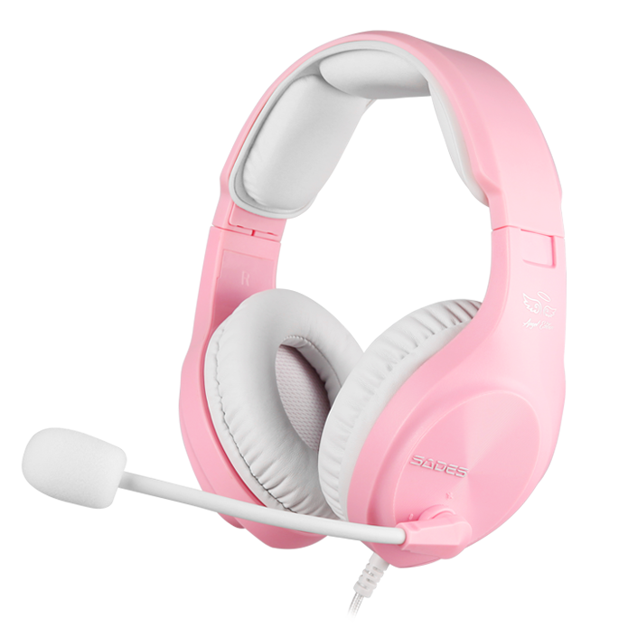 Sades gaming headset online pink