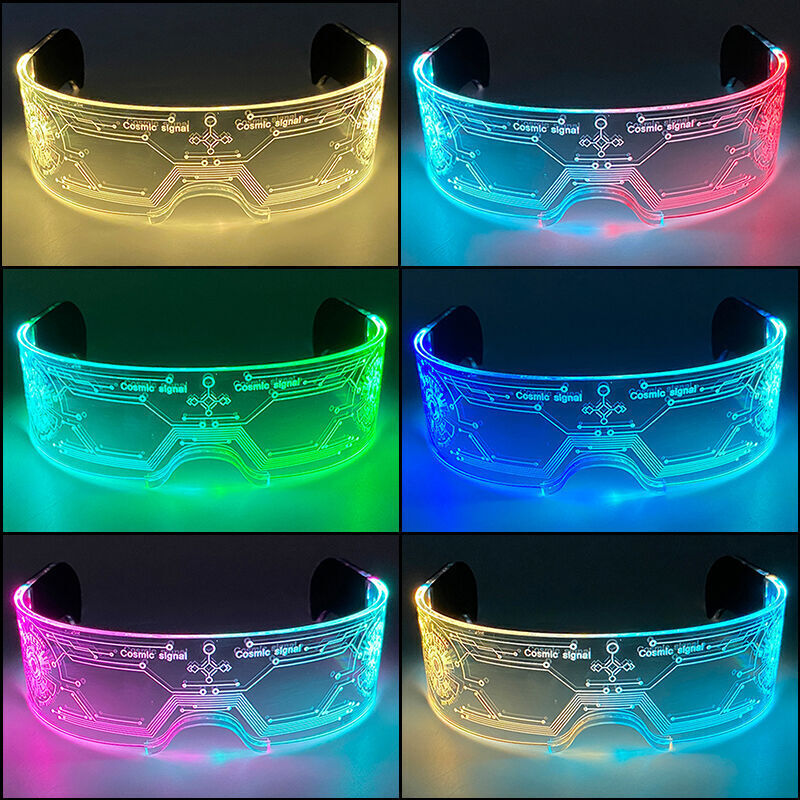 Muyoka Gafas LED Llamativas Gafas Rave Gafas con luz LED
