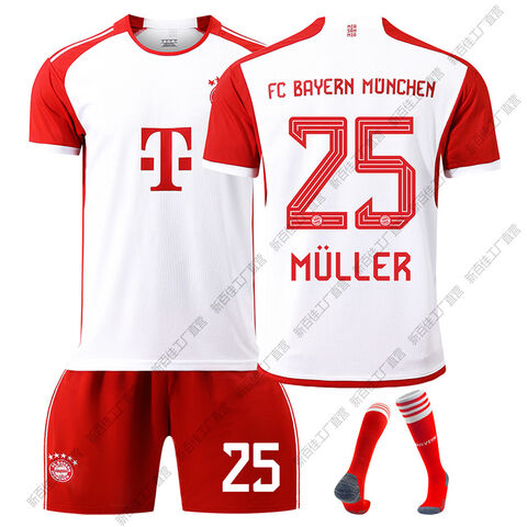 Compre Bayern Munique Home Camisa De Futebol 2324 Homem Camisa De Futebol  No. 10 Sane 25 Muller 13 Shubho Moting Futebol Uniforme Conjunto Curto e  Camisolas De Futebol de China por grosso