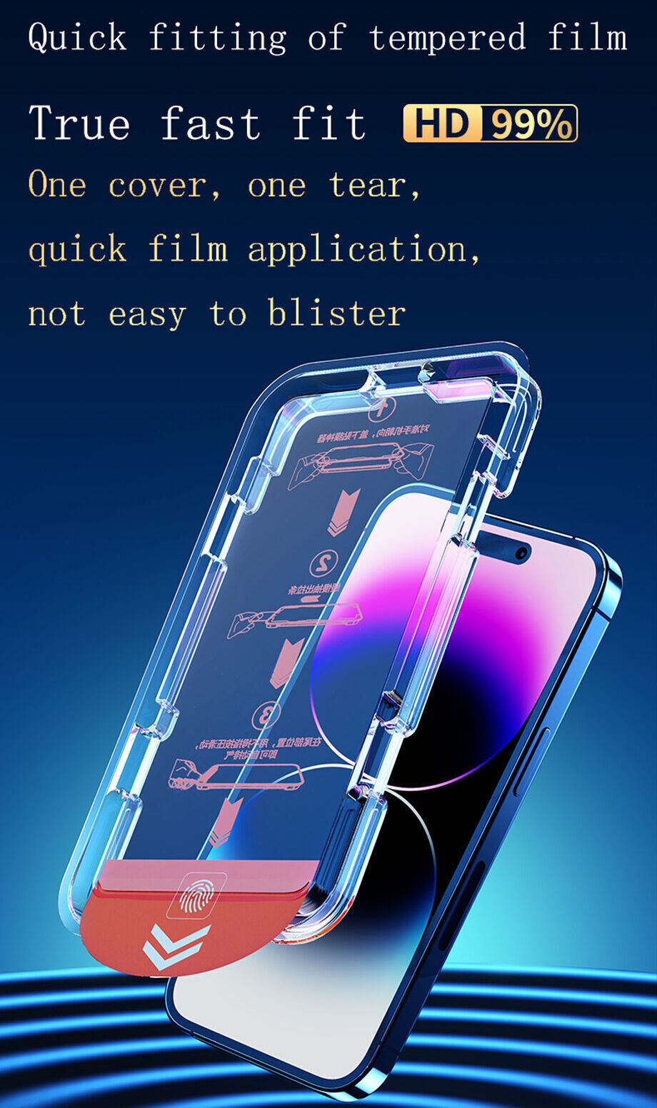 Screen Protector Rendering Automatic Dust Removal Screen Protector Applicators With Hd And Privacy ...