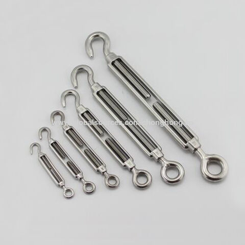 Stainless Adjustable Hook-Hook Turnbuckle European Style Open Body