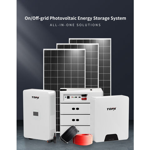 Système de Stockage d'Énergie Solaire TOPA 5KWh 51.2V 100Ah Batterie LiFePO4 6000 Cycles Source d'Alimentation Lithium-ion