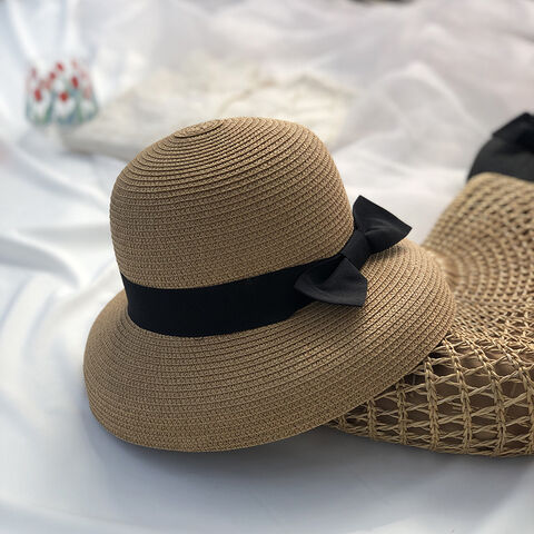 Été Nouveau chapeau de pêcheur pour femmes Chapeau de bassin Bow