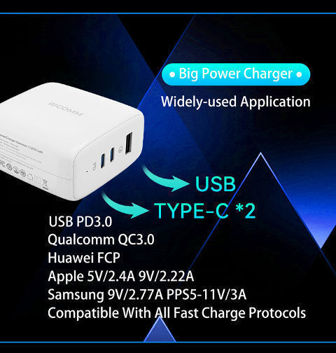 ADAPTATEUR USB SECTEUR COMPACT GAN TYPE C 30W KSIX