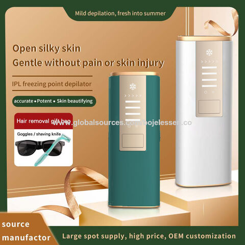 Depiladora láser IPL para mujer, máquina de depilación láser portátil,  indolora y permanente, para cara y