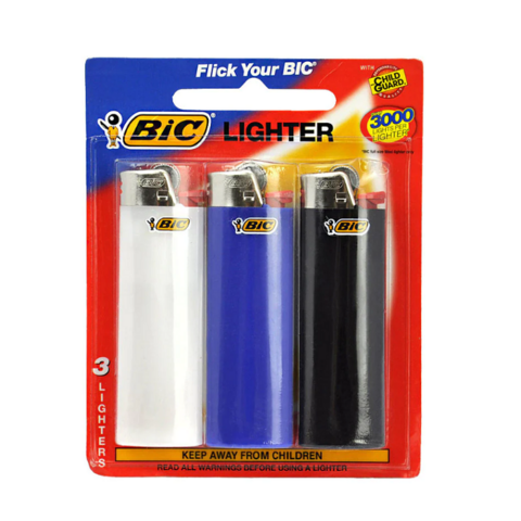 BIC Classic Maxi Pocket Lighter, Safe and Reliable, Assorted Colors, 8-Pack  (Colors and Packaging May Vary)