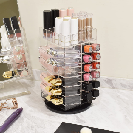 Black Acrylic Cosmetic Palette Professional Makeup Kit Set With Eyeshadow  Facial Blusher Eyebrow Powder Concealer Powder Mirror, Display Stand  Acrylic Plexiglass Lucite Perspex, Shenzhen Black Led Makeup Cosmetic  Acrylic Display, Display Racks 