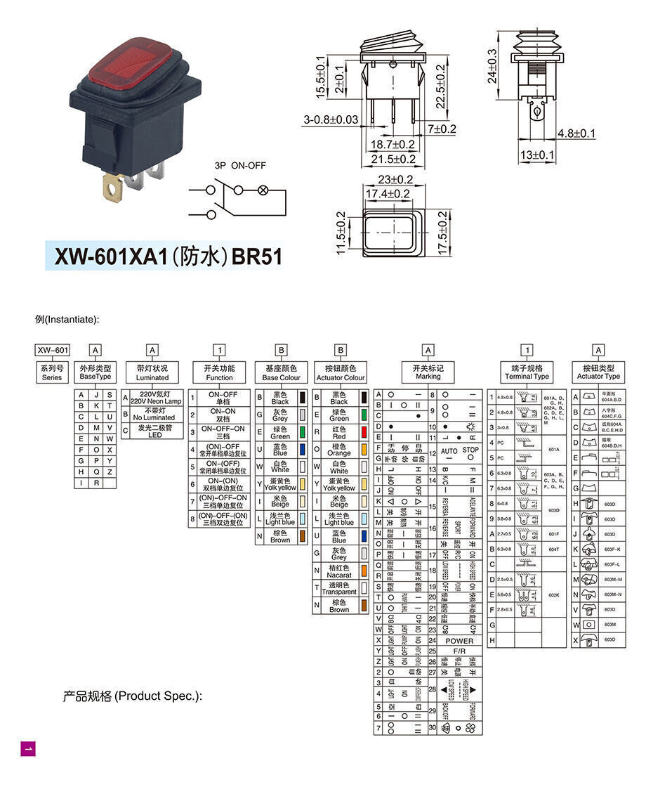 Buy Wholesale China Customized Waterproof Rocker Switches & Waterproof ...