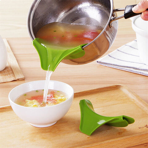 Silicone Pan Pot Strainer Strain Clip Kitchen Pasta Draining Liquid Tool