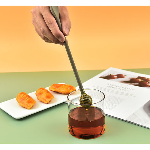 Honey Bear Kitchen Silicone Stirring Spoon (Set of 2, Black Bear Black) for  Coffee & Tea