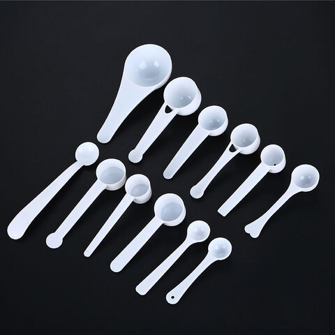 Cucharas medidoras de plástico profesionales de 1 g para leche en polvo, alimentos y medicamentos - Venta al por mayor