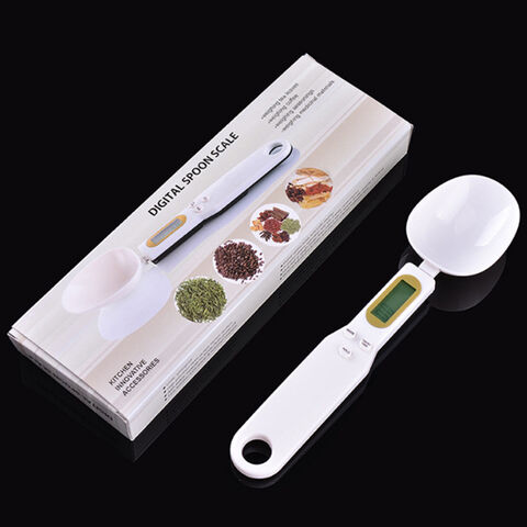 Colher Medidora Eletrônica de Cozinha para Alimentos, Balança Digital LCD para Cozinha