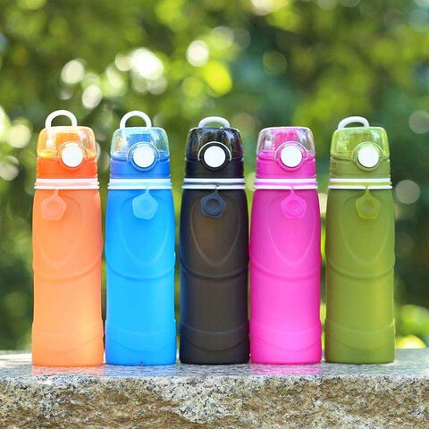 eco squeeze silicone water bottle - leak proof collapsible water bottle