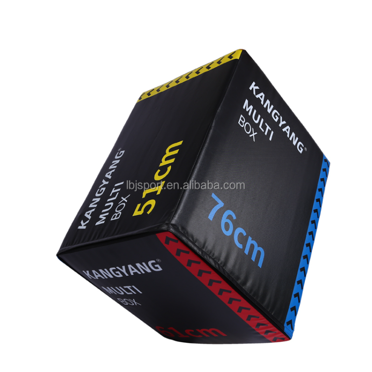 Hot Selling Fitness Plyometric Plyo Box Pvc+epe 3 In 1 Soft Jump Box ...