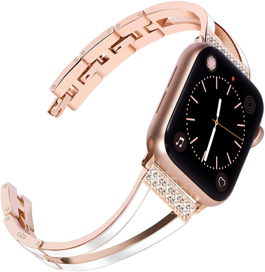 Comprar Xiaomi Band 7 6 Correa pulsera de lujo de acero inoxidable para Xiaomi  Band 6/5/4/3 correa de reloj pulsera de cadena de repuesto para mujer band  for Mi Band