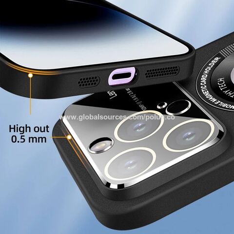 Capa iPhone 13 Pro Max Efeito Pele Magnética Cinzento